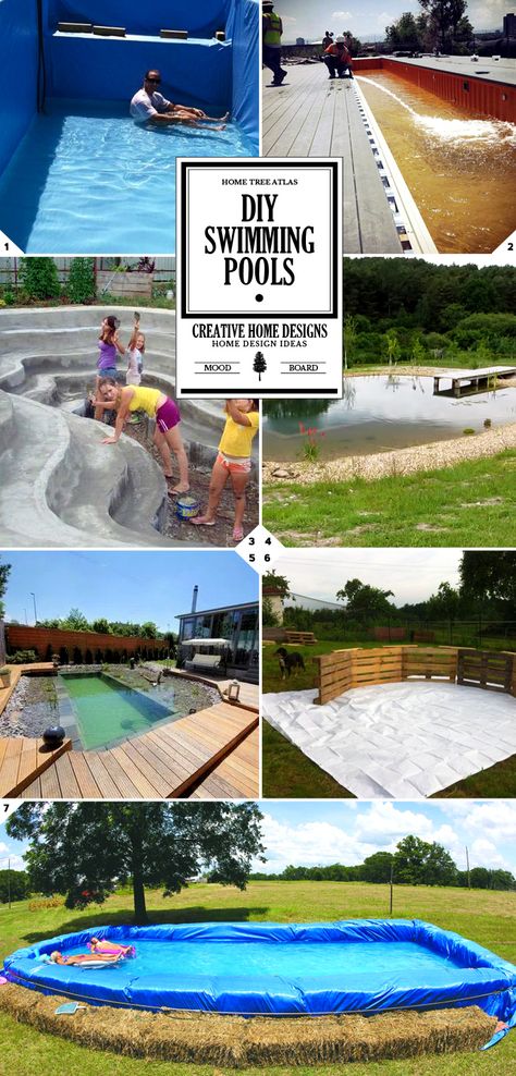 7 DIY Swimming Pool Ideas and Designs: From Big Builds to Weekend Projects Ideas De Piscina, Homemade Pools, Kleiner Pool Design, Swimming Pool Ideas, Diy Jardin, Diy Swimming Pool, Grey Bar, Stock Tank Pool, Tank Pool