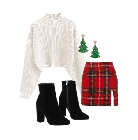 Outfits To Wear On Christmas Day, Xmas Women Outfit, Christmas Pick Ups Food, What To Wear On Christmas Eve, Aesthetic Outfits For Christmas Party, Holiday Outfits Teenage Girl, Christmas Outfit Modest, Cute Christmas Dinner Outfits, Christmas Outfit Inspo Holiday Parties