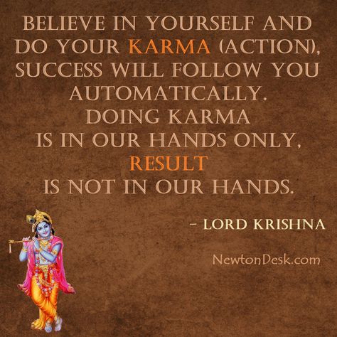 Lord Krishna Says | Believe in Yourself | and do your Karma | success will follow you automatically | doing karma is in our hands only | result is not in our hands | Lord Krishna Quotes On Karma #krishna #krishnalove #krishnafortoday #krishnajanmashtami #krishnaquotes Bhagwat Gita Quotes Hindi Karma, Krishna Quotes From Mahabharat, Krishna Sayings, Bhagvad Geeta Quotes, Quotes On Love, Mahabharata Quotes, Results Quotes, Krishna Quotes In Hindi, Geeta Quotes