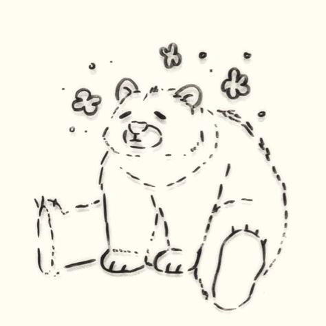 . ݁₊ ⊹ ❀ (っ- ‸ - ς) ❀⊹ . ݁˖ . ݁ . . . #bear #🐻 #🧸 #hugzy Silly Bear Drawing, Cute Bear Drawings Cartoon, Sun Bear Drawing, Polar Bear Doodle, Cartoon Bear Drawing, Bear Drawing Simple, Cute Bear Doodle, Bear Moodboard, Bear Drawing Cute