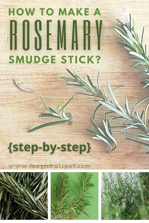 Rosemary Smudge Stick, Smudge Sticks Diy, Rosemary Smudge, Cleansing Spells, Herb Bundles, Smudging Prayer, Sticks Diy, Higher Vibration, Witch Herbs