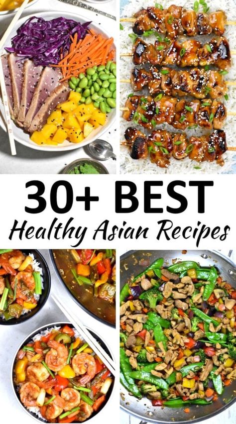 Healthy Chinese Lunch Ideas, Healthy Easy Asian Recipes, Low Cholesterol Asian Recipes, Easy Healthy Japanese Meals, Asian Paleo Recipes, Heart Healthy Asian Recipes, Healthy Asian Lunch Ideas, Clean Eating Asian Recipes, Healthy Asian Crockpot Recipes