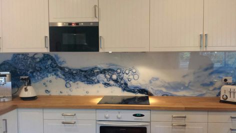 Printed Glass Splashback Kitchen, Splashback Kitchen Ideas, Kitchen Splashback Designs, Glass Splashback Kitchen, Printed Glass Splashbacks, Florida Kitchen, Glass Splashbacks Kitchen, Kitchen Mosaic, Glass Splashbacks