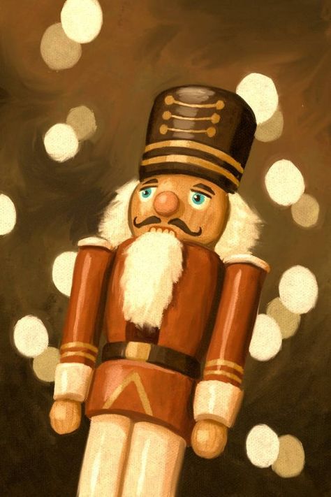 The Nutcracker Christmas, Christmas Oil Painting, Inspo Art, Holiday Painting, Christmas Paintings, Nutcracker Christmas, Support Artists, Hanging Art, Sign Art