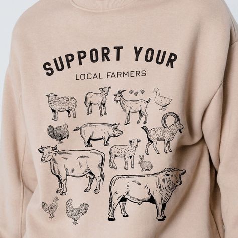 Farm Shirts, Farming Life, Homesteading Ideas, Farm Tshirt, Happy Farm, Farmer Shirt, Cute Sweater, Farm Style, Trendy Shirts