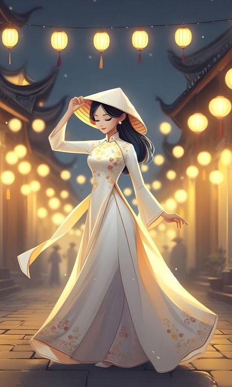 Vietnamese Ao Dai Traditional Dresses, Vietnamese Aesthetic, Vietnam Traditional Dress, Traditional Vietnamese Dress, Traditional Vietnamese Clothing, Food Festival Poster, Vietnamese Traditional Clothing, Ao Dai Vietnamese, Conical Hat