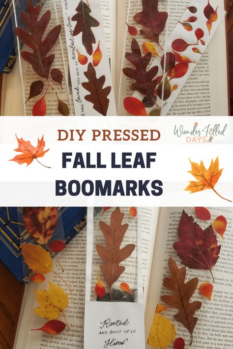 Waldorf Fall, Fall Leaves Activities, Leaf Art Diy, Autumn Bookmark, Homeschool Nature, Homemade Bookmarks, Study Activities, Autumn Leaves Craft, Leaf Bookmark