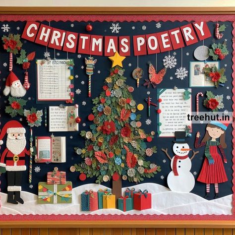 Free Christmas Bulletin Board Ideas for High School. Christmas Classroom Activities for High School. Christmas School Board Decoration Ideas, School Christmas Display Ideas, Christmas Bulliten Board School, Christmas Theme Board Ideas, Christmas Decorations School Classroom, Christmas Decor In Classroom, Christmas Display Board Ideas, Christmas Bulletin Board Idea, Christmas Cork Board Ideas