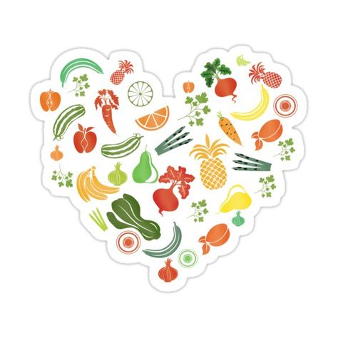 Nutrition Stickers, Healthy Food Stickers, Unique Vegetables, Food Cartoon, Journal Diy, Bullet Journal Diy, Variety Of Fruits, Food Stickers, Sticker Ideas