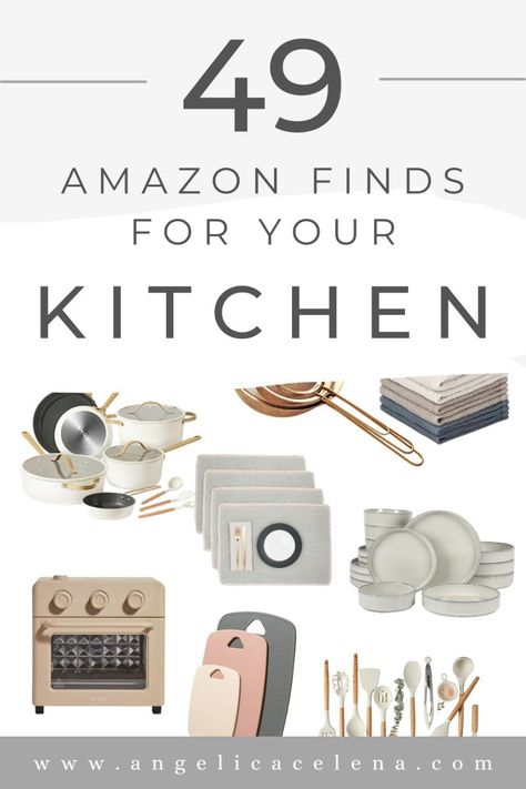 Find the kitchen essentials you need to upgrade your cooking and entertaining game, from small space solutions to budget-friendly finds, farmhouse staples, and modern must-haves. #kitchen #home #amazon Must Have Kitchen Items, Amazon Kitchen Finds, Cooking Thanksgiving Dinner, Kitchen Essentials List, Ceramic Canister Set, Kitchen Basics, Sink Decor, Classy Kitchen, Kitchen Necessities