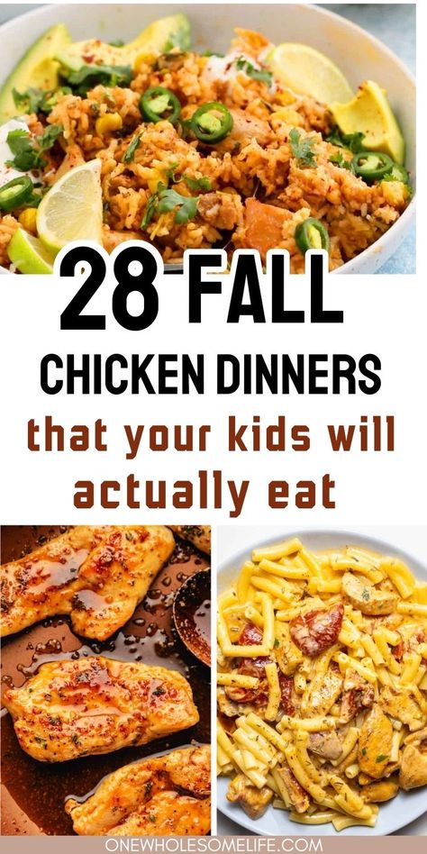 Collage of Fall chicken recipes. Fall Crock Pot Recipes Chicken, Fall Chicken Dinner Recipes Crockpot, Fall Chicken Recipes Healthy, Crockpot Chicken Recipes Fall, Easy Fall Crockpot Recipes Chicken, Fall Dinners With Chicken, Fall Recipes Chicken, Fall Crockpot Chicken Recipes, Fall Meals Dinners Chicken