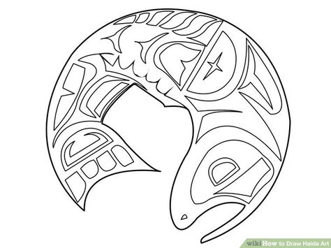 How to Draw Haida Art: 9 Steps (with Pictures) - wikiHow Canadian Aboriginal Art, Arte Haida, Native American Art Projects, Indigenous Studies, Native Artwork, Pacific Northwest Art, Art Pdf, Haida Art, Inuit Art