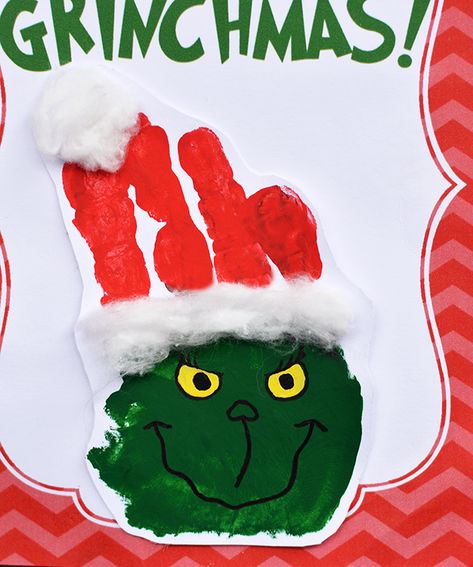 20 of the Cutest Christmas Handprint Crafts for Kids - Handprint Christmas Cards, Grinch Crafts, Christmas Handprint Crafts, Handprint Christmas, Handprint Ornaments, Christmas Crafts For Toddlers, Preschool Christmas Crafts, Handprint Craft, Handprint Crafts