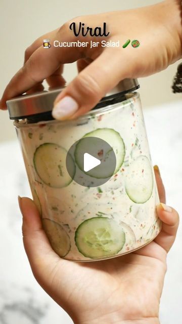 TastyBites on Instagram: "Trying Out Instagram's Viral Cucumber Jar Salad 🤌🤤 | 5 Minutes Yummy Cucumber Salad Recipe 🥗🥒
.
Recipe Details ⏬️ 

1. In a jar add hung curd, chopped coriander, oregano, chilli flakes, salt, black pepper powder, minced garlic, grated Cucumbers, sliced onions, spring onions and lemon juice
2. Close the jar with the lid and shake everything well 
3. Enjoy your quick and delicious salad ♥️🤤
.
Save This Recipe For Your Next Meal ✅️
.
Follow @tasty_bites192 For More Such Videos 🩷 💙
.
.
.
.
.
.
.
.
.
.
 #yummy #ViralRecipes #cucumbersalad #trending #5minuterecipes #delicious #cucumber #jarsalad #viralrecipes" Viral Cucumber, Jar Salad, Cucumber Salad Recipe, Cucumber Recipes Salad, Diljit Dosanjh, Salad Ideas, Salad In A Jar, Spring Onions, Pepper Powder