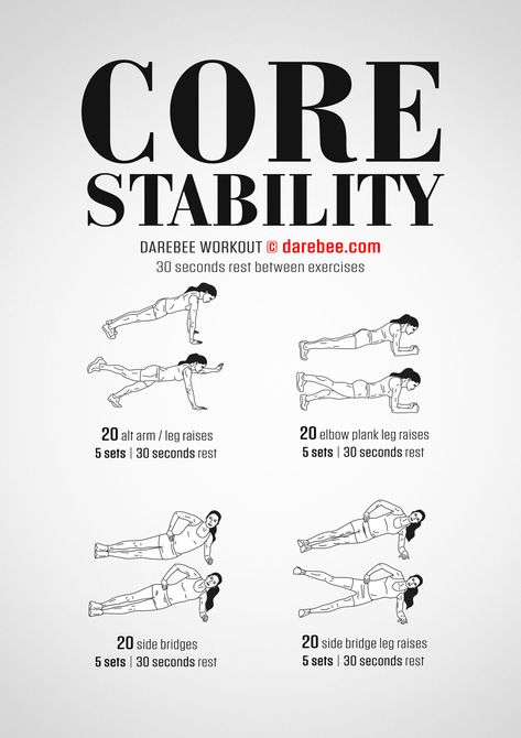 Core Stability Workout, Stability Workout, Beginner Full Body Workout, Home Strength Training, Workout Girl, Gym Workout Planner, Workout Planner, Core Stability, Workout Chart