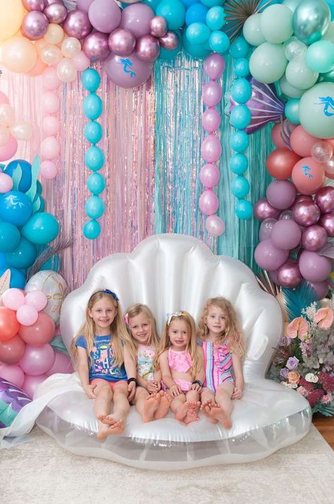 Undersea Decorations, Mermaid Birthday Party Ideas, Mermaid Pool Parties, Ariel Birthday Party, Barbie Mermaid, Ocean Birthday Party, Mermaid Birthday Party Decorations, Mermaid Theme Birthday Party, Ariel Birthday