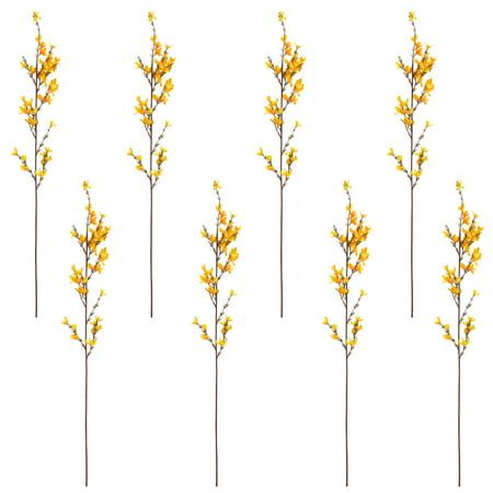 Make a statement by decorating your home with this yellow forsythia branch. Surround yourself with style and use this inspiring spray to create the perfect ambiance. You can also use this stem by itself in a vase, as part of an arrangement or for a craft project. Size: 32. Yellow Forsythia, Surround Yourself, A Craft, Artificial Plants, Artificial Flowers, Decorating Your Home, Craft Projects, Spray, Vase