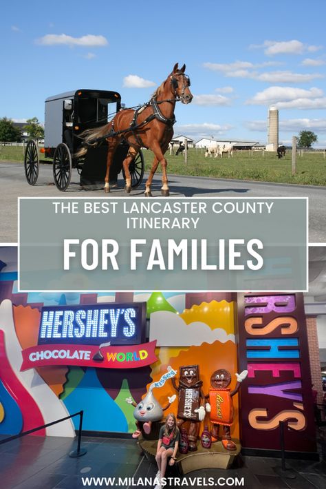 Discover the wonders of Lancaster County with your kids! Explore Amish culture, visit historic sites, enjoy outdoor activities, and savor delicious Pennsylvania Dutch cuisine. Don't miss the family-friendly attractions and working farms that offer interactive experiences. #Amish Country with kids #Lancaster County with kids #Family trip to Lancaster #Lancaster 2 day itinerary Amish Country Pennsylvania, Amish Pennsylvania, Dutch Cuisine, Pennsylvania Dutch Country, Amish Culture, Pennsylvania Travel, Lancaster County Pa, East Coast Road Trip, Rv Road Trip