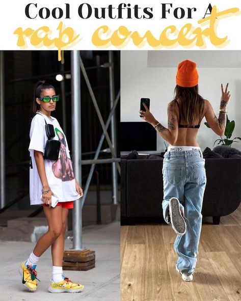 Atlanta Concert Outfit, Hip Hop Club Outfits For Women, What To Wear To A 50 Cent Concert, What To Wear To A Rap Concert Hip Hop, Hiphop Concert Outfit Summer, Hip Hop Festival Outfits Summer, Outdoor Rap Concert Outfit Summer, Lil Wayne Concert Outfit Ideas, Kid Cudi Concert Outfit