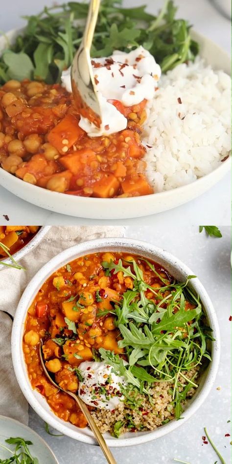 Moroccan Chickpea Stew, Moroccan Chickpea, Vegan Slow Cooker Recipes, Slow Cooker Dinner Recipes, Vegan Slow Cooker, Crockpot Healthy, Chickpea Stew, Slow Cooker Dinner, Tasty Vegetarian Recipes