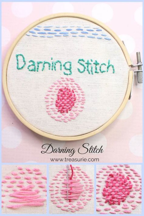 Darning Stitch Embroidery, Embroidery Hole Repair, Embroidery Repair, Embroidery Darning, Darning Stitch, Embroidery Patterns Free Templates, Darning Embroidery, Kashida Embroidery, Freehand Embroidery