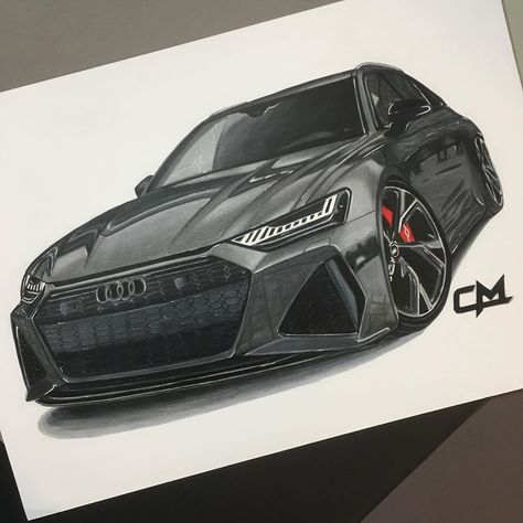 ‘Cherry’ on Instagram: “So here it finally is! The RS6 beast in black, its congratulatory drawing for @audiloooover for hitting 100k! Congratulations Philip! -…” Audi Rs6 Drawing, Art Cars Drawing Painting, Audi Car Drawing, Audi Drawing, Audi Sketch, Luxury Car Interior Design, Car Drawing Sketches, Car Drawing Pencil, Cars Sketch