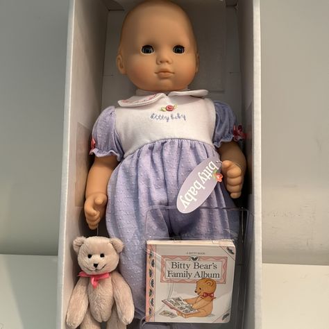 American Girl Bitty Baby Brand New Never Out Of Box This Bitty Baby Is Retired And A Collectible From 2001 With All Accessories And Brand New Never Out Of Box! Your Little One Will Love This Baby!!! Thank You So Much For Shopping In My Closet American Girl Maryellen, Bitty Baby American Girl, American Girl Doll Julie, Boy Baby Doll, American Girl Julie, Sleepover Tents, American Girl Toys, American Girl Doll Hairstyles, American Girl Books