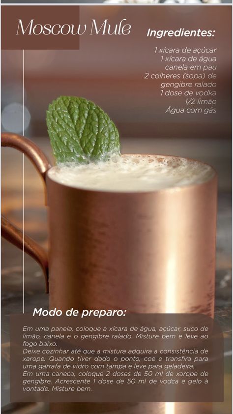 Moscow Mule Receita, Ouzo, Moscow Mule, Open House, Chef, Drinks, Bar, Tableware, Instagram