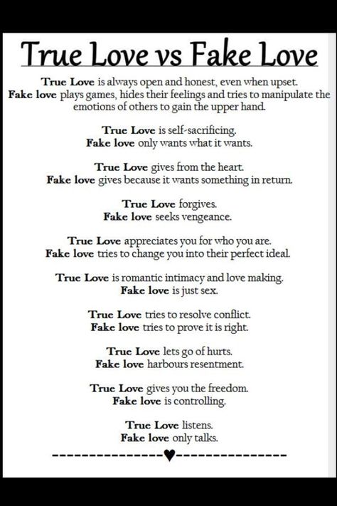 True Love ~vs~ Fake Love True Love Vs Fake Love Quotes, Real Love Vs Fake Love Quotes, Real Love Vs Fake Love, Future Faking Quotes, True Love Vs Fake Love, Fake Love Quotes Relationships, Fake Love Images, Quotes About Real Love, Fake Relationship Quotes