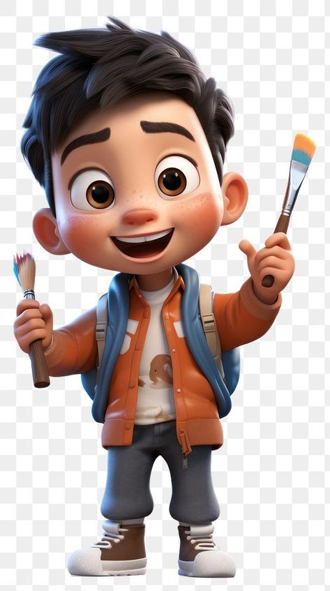 Boy Disney Characters, Cute Boy Cartoon, Boy Cartoon Drawing, Boy Animation, Kid Painting, Chibi Disney, Boy Cartoon Characters, Kids Animation, Artist Cartoon