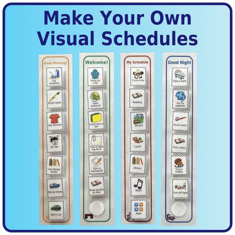 Portable Visual Schedule, Diy Visual Schedule, School Visual Schedule, Visual Schedule Template, School Cubbies, Visual Schedule Printable, School Schedule Printable, Visual Schedule For Kids, Visual Schedule Preschool