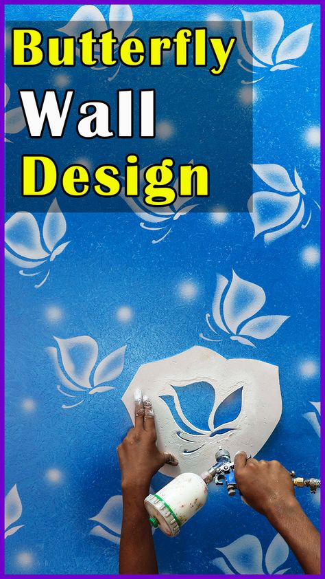 Check out my butterfly wall design for the very best in unique or custom, ... Butterfly.Blue,White Royale emulsion and royale mettalic and Foam sheetfor Interior design.Wall Paint Designs & House Colours for Home Painting - Asian Paints.Butterfly Stencils at Decorze: Reusable Wall painting Stencils Decorze wall stencils and easy, reusable ... Beautiful designs and butterfly stencils for wall . Butterfly Wall Design, Painting Ideas 3d, Butterfly Wall Painting, Asian Paints Wall Designs, Butterfly Stencils, Painting Design Ideas, Room Murals, Wall Painting Ideas, Stencil Wall Art