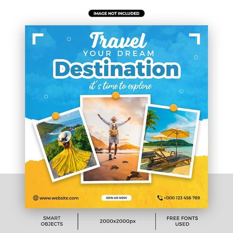 Travel Creative Post, Travel Ads Design, Travel Post Design, Travel Social Media Design, Travel Creative Ads, Travel Social Media Post, Travel Graphic Design, Tourism Ads, Holiday Ads