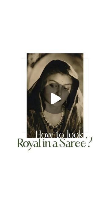 BULLION KNOT on Instagram: "How to look Royal in saree! check out this entire video and know the tips and tricks to get that Royal Look in saree. 

This video can be a tribute to the legendry “Gayatri devi” the early age of saree influencer. 

#indianroyalty #royalty #royal #royalattire #maharani #gayatridevi #maharanigayatridevi #sareeinfluencer  #saree #sarees #sareeaddict #sareelover #sareelove #sareedraping #sareedrape #style #fashion #og #fashionreels #stylereels #fashiontips #reelsindia #indiareels #reelitfeelit #india

[ gayatri devi, Royal, how to look royal in saree,, saree, saree lover, saree influencer, fashion tip, indian reel, reel it feel it]" Royal Look In Saree, Royal Saree Look, Royal Saree, Maharani Gayatri Devi, Bullion Knot, Gayatri Devi, Royal Look, Style Fashion, Influencer