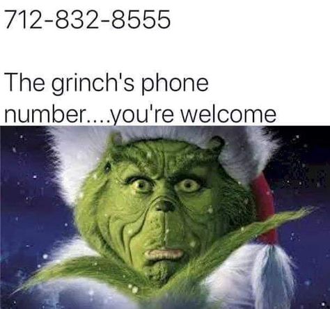 Grinch Phone Number, The Grinches Phone Number, Grinch Movie Quotes, The Grinch 2018 Movie, Grinch Memes, Grinch Memes Hilarious, The Grinch, Phone Numbers, Grinch