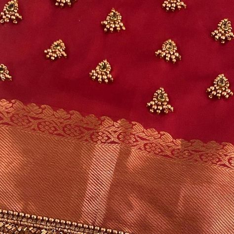 Maroon Work Blouse, Maroon Blouse Aari Work Designs, Wedding Blouses, Good To Make, Blending Colors, Aari Blouse, Maroon Blouse, Hand Work Blouse, Hand Work Blouse Design