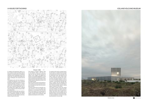 Iceland Volcano, Architecture Portfolio Layout, Open Architecture, 포트폴리오 레이아웃, Architecture Portfolio Design, Architecture Board, Architecture Graphics, Layout Architecture, Portfolio Inspiration