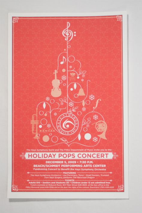 Holiday Pops Concert Poster Holiday Season Quotes, Wine Gifts Diy, Holiday Card Display, Christmas Poster Design, Christmas Graphic Design, Subtle Background, Christmas Program, Graphic Design Cards, Holiday Pops