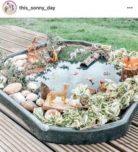 Water Play Ideas, Eyfs Outdoor Area, Tuff Tray Ideas Toddlers, Kids Yard, Tuff Spot, Treasure Hunts, Play Garden, Eyfs Activities, Outdoor Play Areas