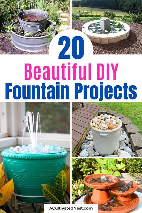 Fountain Ideas Minecraft, Wedding Cake Fountain, Diy Solar Water Fountain, Minecraft Fountain, Homemade Water Fountains, Fountain Wedding, Fountain Wedding Cakes, Garden Fountains Outdoor, Yard Fountain