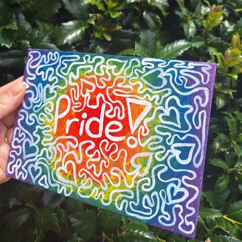 Pride 2024 acrylic painting on 5" x 7" canvas board #doodleart #pride2024 #rainbowart #pridecolors❤️🧡💛💚💙💜 #lgbtqartist #lgbtqart Pride 2024, Pride Colors, Rainbow Art, June 17, Canvas Board, Doodle Art, Acrylic Painting, Canvas, On Instagram