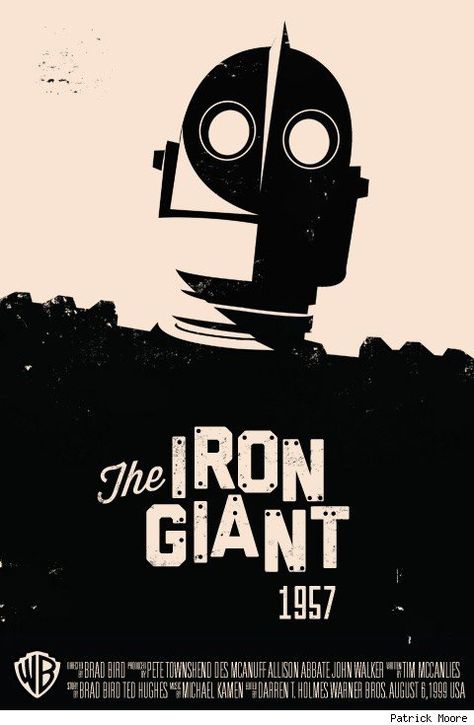 Movie Poster Art Illustrations, Iron Giant, Personal Investigation, The Iron Giant, Film Vintage, Plakat Design, Alternative Movie Posters, Movie Poster Art, A Robot