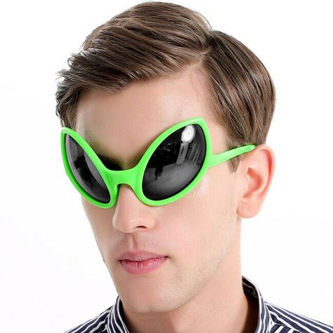 Alien Eyes Party Glasses Alien Theme Party Sunglasses Fun Party Glasses Quantity: one pair Space Party Outfit Men, Alien Theme Party Outfit, Alien Party Ideas, Alien Theme Party, Cosmic Outfit, Weird Glasses, Outer Space Party Theme, Alien Sunglasses, Alien Glasses