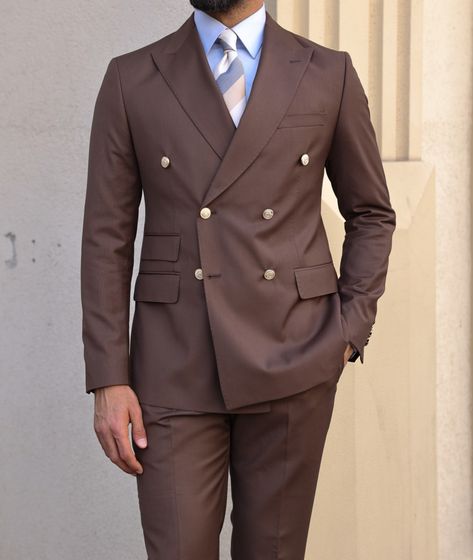 Mocha Suit Men, Brown Mens Suit, Mens Suit For Wedding, Suit For Wedding, Mens Formal Wear, Green Suit, Groomsmen Suits, Brown Suits, Bespoke Tailoring