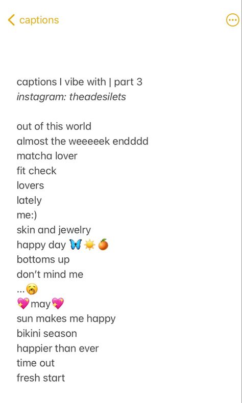 Tik Tok Captions For Best Friends, Summer Outfits Captions, Tik Tok Ideas Photo, Captions For Tik Tok, Tik Tok Bio Ideas Aesthetic, Favourite Song Caption, Spring Ig Captions, Tik Tok Captions Ideas, White Outfit Quotes