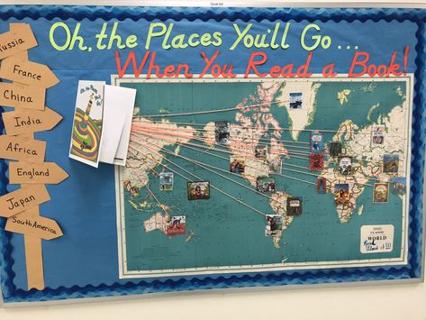 Where In The World Bulletin Board, Explore Bulletin Board, World Map Classroom Display, World Map Bulletin Board, Travel School Bulletin Board, Global Bulletin Board Ideas, Read Around The World Bulletin Board, World Map Bulletin Board Ideas, Traveling Bulletin Board