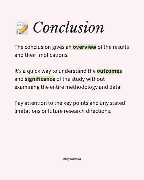 Tips to effectively read scientific articles 📝 As a research scientist I have to read tons of articles per week and this is the way to go! Start reading in this order: 📄 Abstract: Scan for relevance and key findings 📝 Conclusion: Understand outcomes and significance 💬 Discussion: Learn the broader context and interpretations 📊 Figures/Tables: Visualize the data quickly 📚 Introduction: Grasp the foundation and background of the study Follow @studywithnali for more research tips 💻 Wha... Research Tips, Scientific Articles, Research Scientist, Start Reading, Research Studies, The Study, Way To Go, Study Tips, No Way