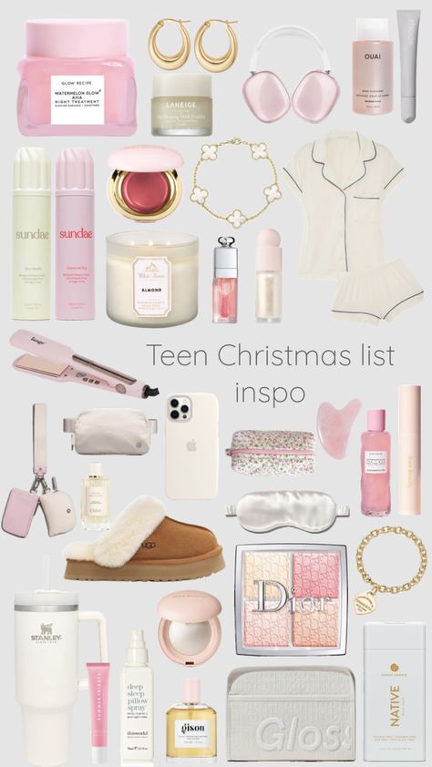 Teen Christmas list inspo (teen girl 2023) #christmaslist #wishlist Xmas List Ideas Teens, It Girl Wishlist, Christmas List Inspo, Christmas Presents For Teens, Xmas List Ideas, Girl Wishlist, Teen Gift Guide, Girly Christmas Gifts, Teen Presents