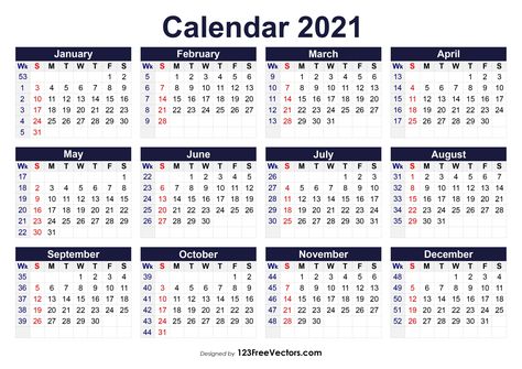 Gregorian Calendar 2021 Week Number Calendar With Week Numbers, Printable Yearly Calendar, Calendar Numbers, Calendar Vector, Calendar May, 2023 Calendar, Printable Calendar Template, Printable Numbers, Calendar 2020