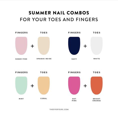 Flair Nails, Extravagant Nails, Mani Pedi Color Combos, Nails August, Nail Polish Combinations, Nail Color Combinations, Spring Pedicure, Nail Color Combos, Pedicure Colors